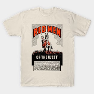 Red Men Buffalo Bill Western Cowboy Retro Comic T-Shirt